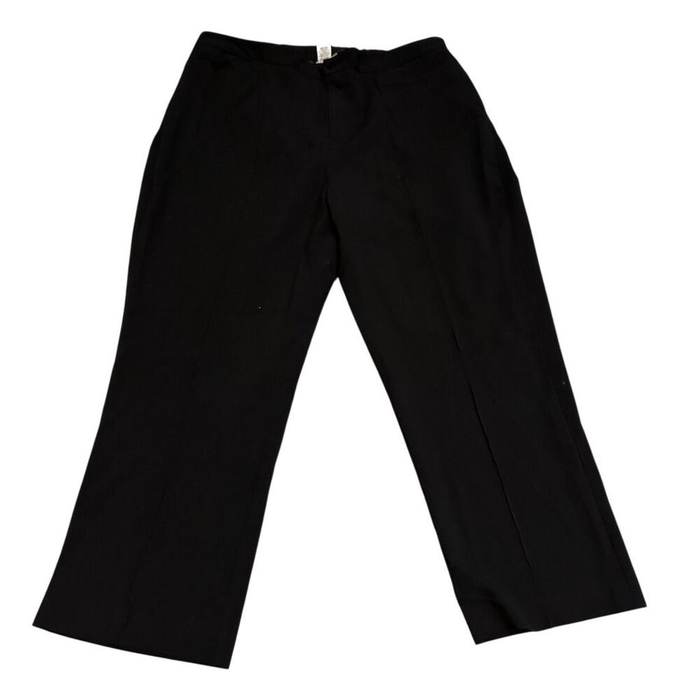 Catherines Women's Petite Black Dress Pants Size 20W Straight Leg